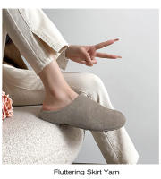 Un pedal de fondo plano bolsa cabeza perezosa medias zapatillas de terciopelo zapatos de mujer de gran tamaño. - details 11