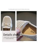 Zapatos casuales de moda para niños, zapatos planos sin cordones para niños, Color sólido, novedad de 2025, mocasines para niños con agujeros de PU antideslizantes simples y suaves - details 9