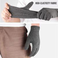 Guantes de cobre de compresión para artritis, guantes de cobre sin dedos para escritura por computadora y trabajo diario, alivio del dolor de manos y soporte - details 38