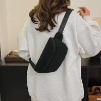 Cintura de felpa de invierno para mujer, bolso de cinturón para teléfono de estilo de diseñador de hombro informal Unisex - details 14