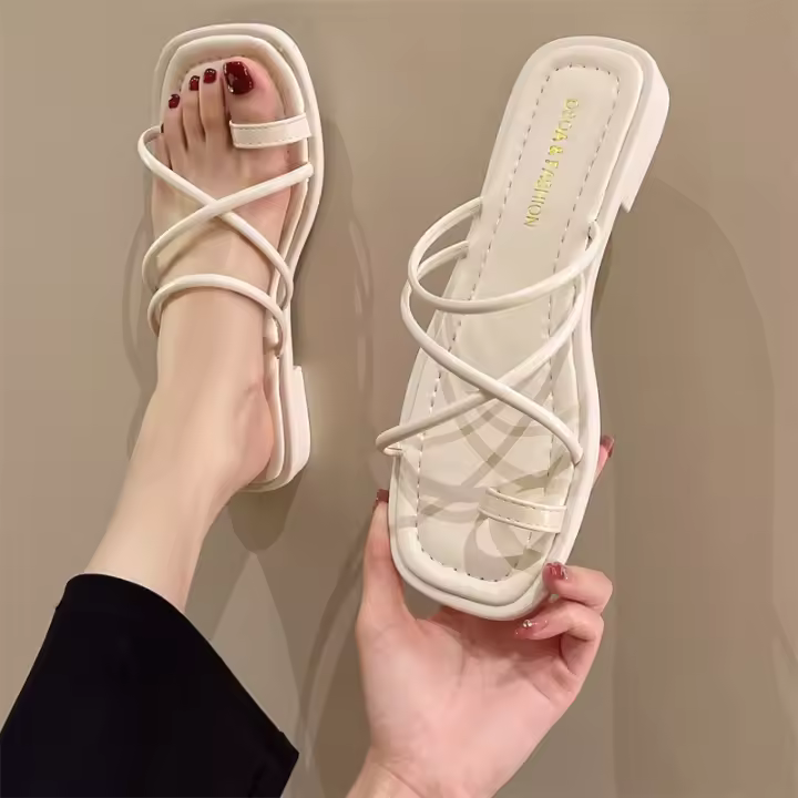 Zapatillas de Hadas Suaves y Versátiles Estilo de Media Tacón Grueso para Mujeres - 1