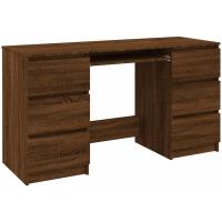 Escritorio Mesa Trabajo Estudio Muebles de Oficina Despacho Ordenador Decoración Capacidad de Almacenamiento de Madera Contrachapada Roble - details 51