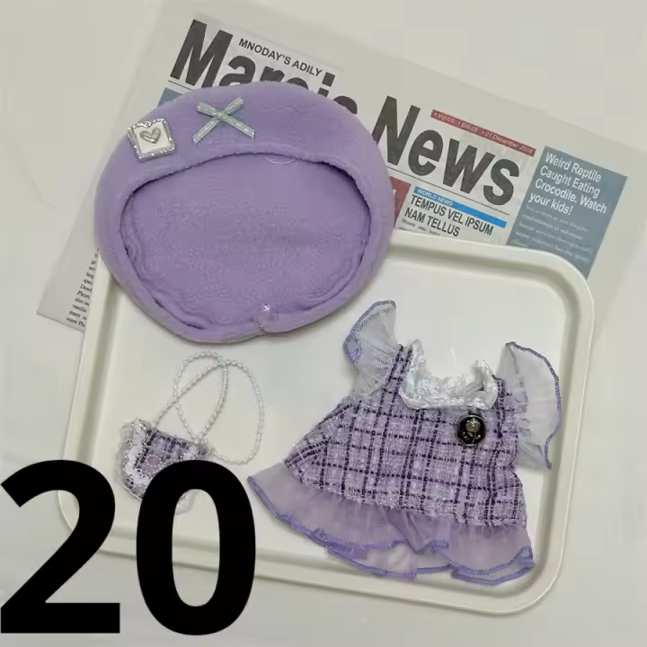 Amor y espacio profundo 20cm ropa de muñeca de dibujos animados falda púrpura traje accesorios de muñeca Xavier Zayne Rafayel ralayo Sylus - 1