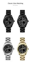 Reloj de Cuarzo Automático de Lujo Premium 2024 Correa de Acero Inoxidable Estilo Deportivo y de Negocios a Prueba de Agua Hannah Martin Movimiento Japonés Para Hombres - details 3