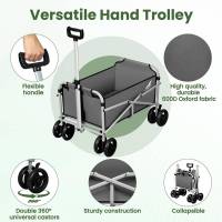 Carrito de mano plegable, carrito, con frenos, capacidad de carga de 80 kg, gris oscuro - details 3