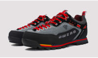 Zapatos de senderismo impermeables de marca para hombre, zapatos de escalada antideslizantes, zapatos de montaña anticolisión, zapatillas de deporte con cordones informales para exteriores - details 15