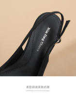 Zapatos de tacón de aguja con diamantes de imitación de metal francés de nuevo estilo para mujer - details 5
