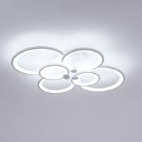 Goeco Lámpara de techo LED moderna 80W, 7200LM, acrílico, eficiencia energética para sala de estar, dormitorio, comedor, cocina Montaje semi-flush, lacado, interruptor de botón - details 2