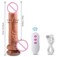 Leten Vibrador Realista Estimulador Telescópico para Mujeres Enchufe Anal Grande - details 7