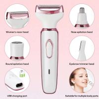 Depiladora de eliminación indolora 4 en 1, recortadora recargable, maquinilla de afeitar corporal para mujer, cara, pierna, axila, Bikini, afeitadora púbica, removedor de vello - details 10