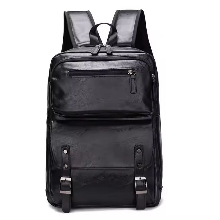 Mochila informal de negocios para hombre, bolso de ordenador de viaje, versión coreana, PU, 15,6 pulgadas - 1