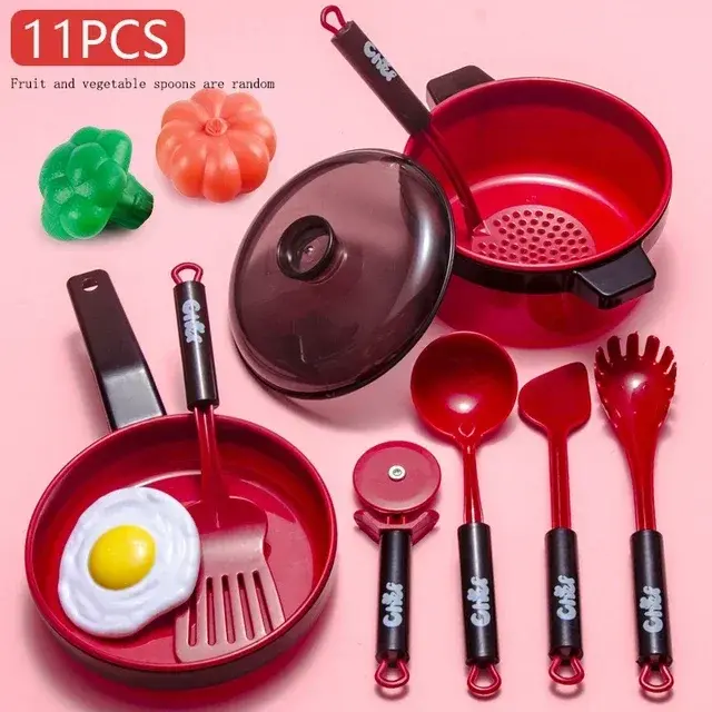 Juego de Cocina para Niños Utensilios de Cocina de Frutas de Cocina Juguete Educativo para Niñas - 1