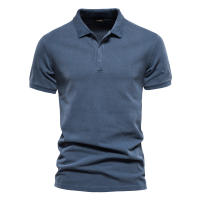 Verano nuevo estilo solapa deportes europeos y americanos camisa POLO de algodón puro moda casual para hombres camiseta de manga corta de color sólido - details 3