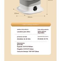 Lavadora plegable 10L portátil de lavado y centrifugado todo en uno pequeña lavadora de ropa interior para niños dormitorio de estudiantes - details 1