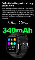 Reloj inteligente ET570, dispositivo con detección de frecuencia cardíaca, Bluetooth, llamada, función SOS, entrenamiento respiratorio, HD, novedad de 2024 - details 22