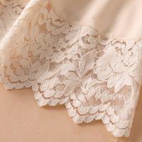 Enagua larga de encaje con flores de malla para mujer, vestido medio antideslizante antideslumbrante, vestido de enagua interior de Color puro - details 6
