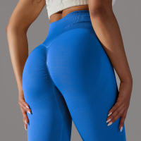 Leggings de yoga sin costuras para mujer, ropa deportiva de entrenamiento, pantalones deportivos de cintura alta - details 86