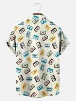 Camisa de manga corta hawaiana transpirable informal con estampado Rockabilly Vintage Rocker Rock N Roll para hombre - details 5