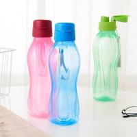 Botella de agua de plástico de 800/1100ML, hervidor de agua duradero de Color sólido a prueba de fugas, gran capacidad, taza de agua deportiva, Fitness - details 2