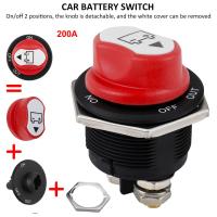 Interruptor de desconexión de batería de automóvil de 200A Interruptor aislador de corte maestro de batería de 12V-24V Interruptores de batería de encendido y apagado para marinos - details 0