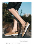 Zapatos de senderismo al aire libre para hombre, zapatos de viaje antideslizantes marrones, zapatos deportivos transpirables para caminar - details 7