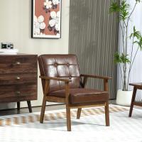 Sofá de Tres Plazas Tapizado en PU Resalto de Madera Carga de 250kg Ideal para Sala de Estar Dormitorio - details 10