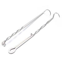 Accesorios de parrilla de acero inoxidable para barbacoa, gancho para cocinar carne, parrilla para acampar al aire libre - details 17