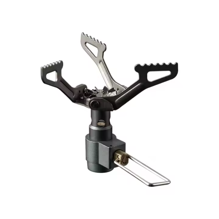 Quemador de gas para acampar, estufa de bolsillo, portátil, hecho de titanio, ideal para cocinar al aire libre, picnics y camping - 1