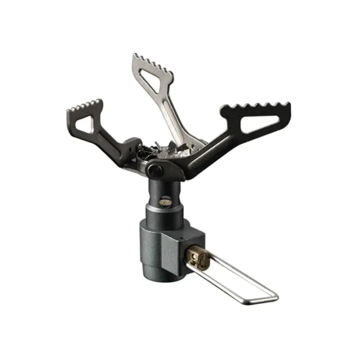 Quemador de gas para acampar, estufa de bolsillo, portátil, hecho de titanio, ideal para cocinar al aire libre, picnics y camping - 1