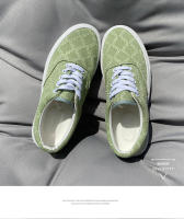 Zapatos de lona de estilo casual deportivo de tendencia versátil para parejas, hombres y mujeres, de talla grande, con suela baja y color verde aguacate. - details 7