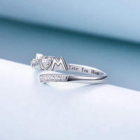 Aberturas corazón anillos accesorios moda rotulación manos adornos madre trama regalos anillo mujer - details 2