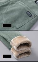 Pantalones de Veludo Cálidos de Invierno Moda de Negocios Casuales para Hombres Tela Elástica - details 20