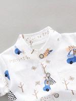 Conjunto de Pantalones Cortos de Manga Corta con Estampado Completo de Osito - details 5