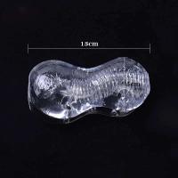 Juguete sexual vaginal transparente de 13cm para hombres 18 Plus masturbador masculino vagina realista ejercitador de agrandamiento de vagina Real erótico - details 2