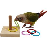 Juguetes de anillo de Color apilables, suministros para mascotas, trucos de juego, entrenamiento de IQ, patio de recreo, Plataforma para loros, juguete para masticar pájaros - details 3