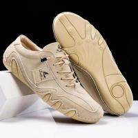 Zapatos informales de cuero hechos a mano para hombre, zapatillas con cordones, mocasines transpirables, suaves, planos, para conducir - details 15