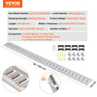 VEVOR E Track Kit de riel de amarre, carga de 2000 libras - details 7