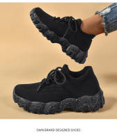 Calcetines tejidos con mosca con cordones, zapatillas de moda. - details 11