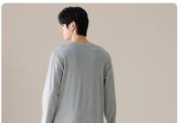 Pijamas con estampado a rayas para hombre, ropa de dormir de algodón peinado con cuello redondo, talla grande, a la moda, Y2k, otoño e invierno, 2024 - details 89