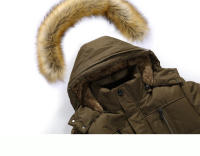Parkas gruesas a prueba de viento para hombre, abrigos de lana para mantener el calor, chaquetas de sombrero extraíbles, estilos medianos y largos, al aire libre, nuevo, Invierno - details 5