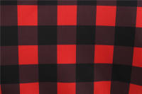 Women plaid print long sleeve vintage a line party dress v neck - details 11