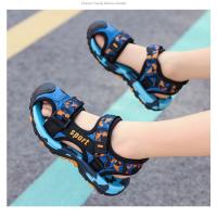 Sandalias de playa de verano para niños, sandalias deportivas antideslizantes transpirables, zapatos de playa para exteriores para niños, zapatos de seguridad planos suaves con punta cerrada - details 19