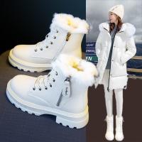 Botas de tobillo para mujer,Botas de nieve impermeables,Botas de tobillo de felpa con gancho de invierno - details 2
