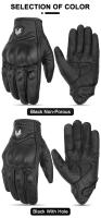 Guantes de Cuero Retro para Motocicleta Touch Screen Transpirable para Hombres y Mujeres - details 2
