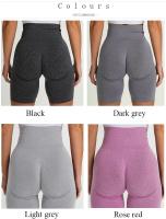 Mallas deportivas para glúteos color melocotón para mujer, pantalones cortos deportivos ajustados para correr, pantalones de tres puntos a la cadera, pantalones cortos de Yoga sin costuras de cintura alta - details 4