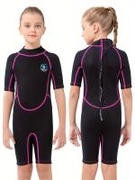 Traje de neopreno corto REALON para niñas, 2mm, para surf y natación en deportes acuáticos - details 0