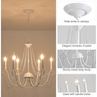 Vintage Lámpara de Araña de Metal Iluminación Estilo Vela Colgante Luz Alta Ajustable Cadena de Metal para Granja Comedor Cocina Isla Vestíbulo Negro 6 Luces - details 37