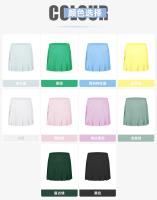 Nuevas faldas pantalón de tenis deportivas para mujer, medias de cintura alta, pantalones cortos de tenis para Yoga, faldas con bolsillos, minifaldas plisadas sólidas antiagotamiento - details 5