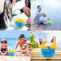 Juguetes de Playa para Niños Multifuncionales Plegables Juego de Agua Cubo de Silicona para Baño - details 1