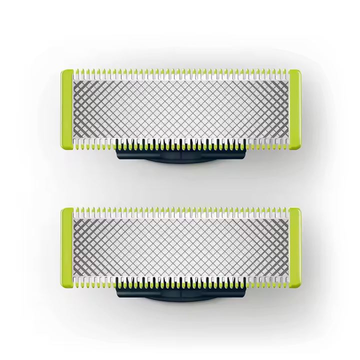 Cabezal de afeitadora de 2 piezas para Oneblade, cuchilla de repuesto para cortadora de barba, QP2520/QP2530/QP2630/QP6510/QP6520/QP2523 - 1